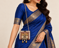 Kanak Phool Mini Clutch | Floral Mirror Hand-Embellished Sling Bag | DEVIQ | MC-1006