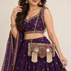 Chand Mahal Pearl Clutch | Multicolour Hand-Embellished Sling Bag | DEVIQ | CL-1007
