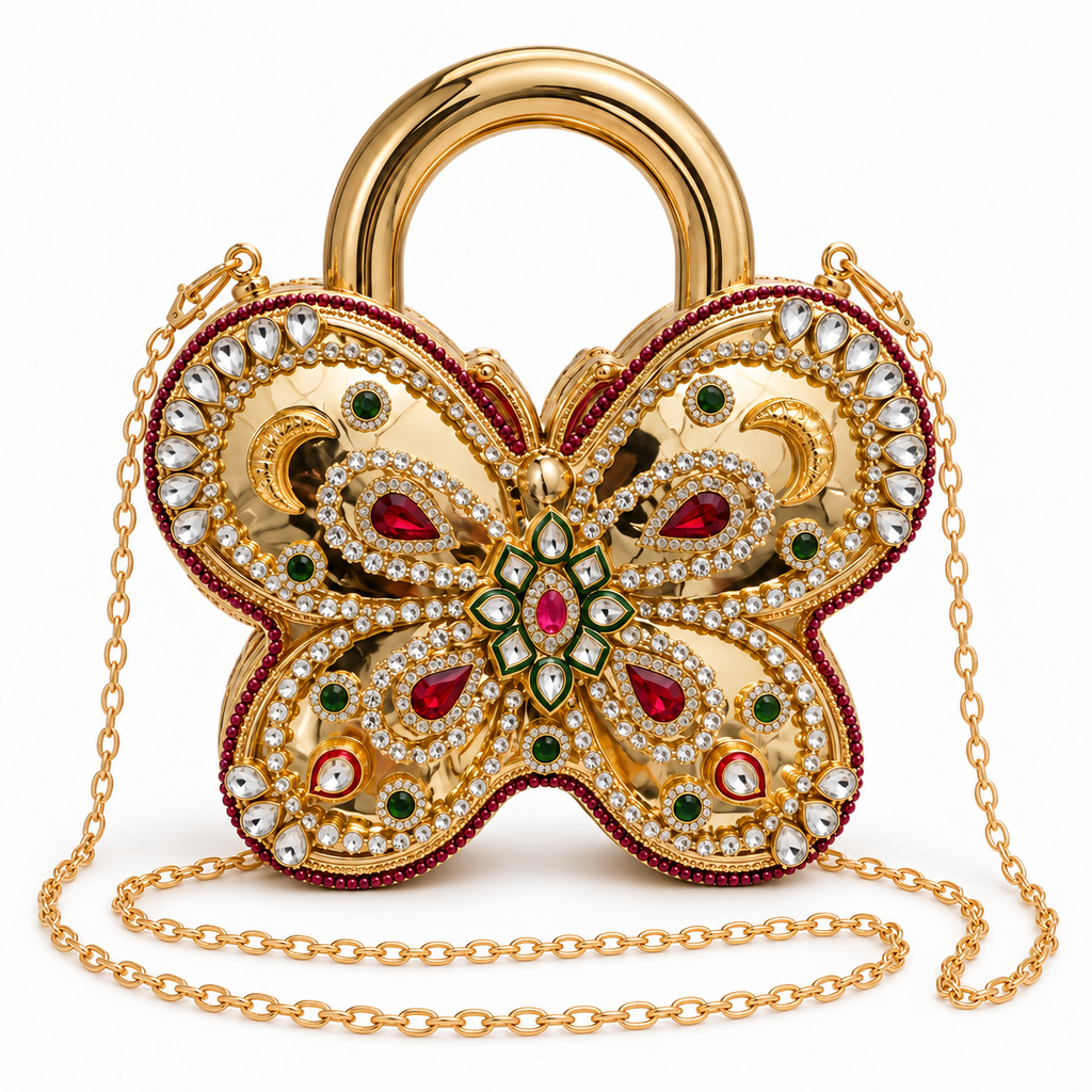 Titli Royale Wedding Bag | Hand-Embellished Butterfly Sling Bag | DEVIQ | WB-1001
