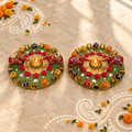 Gajraaj | Exclusive Handcrafted Elephant Diya Holders – Set of 2 | DEVIQ | CH-1016
