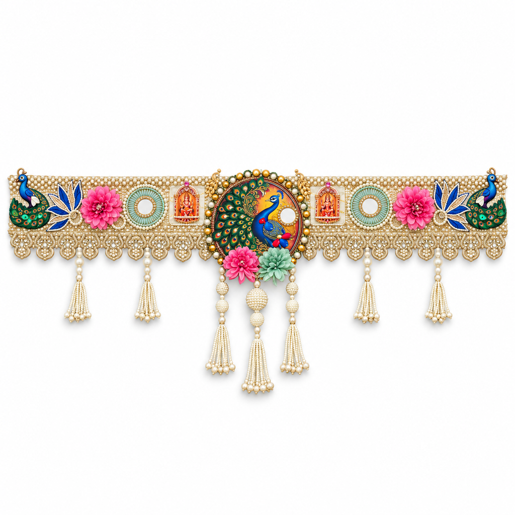 Morrang | Handcrafted Peacock & Floral Luxury Bandarwal | DEVIQ | BW-1006
