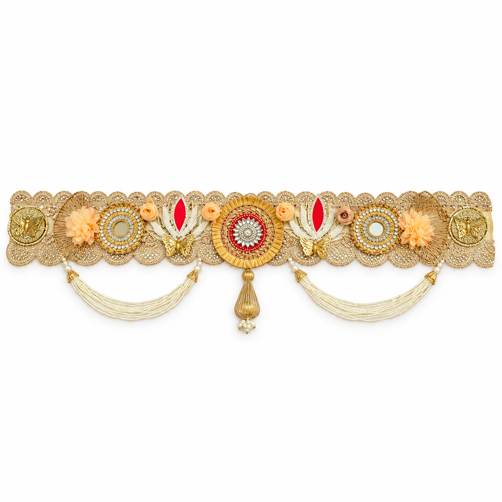 Kanakdwaar | Handcrafted Gold & Ivory Luxury Bandarwal | DEVIQ | BW-1005