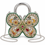 Titli Chandrika Wedding Bag | Silver-Tone Hand-Embellished Butterfly Sling Bag | DEVIQ | WB-1002