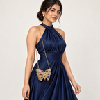 Titli Noor Mini Wedding Bag | Gold-Tone Butterfly Sling | DEVIQ | WB-1006