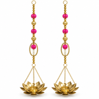 Padmaraga | Handcrafted Hanging Lotus Candle Holders – Set of 2 | DEVIQ | WH-1008