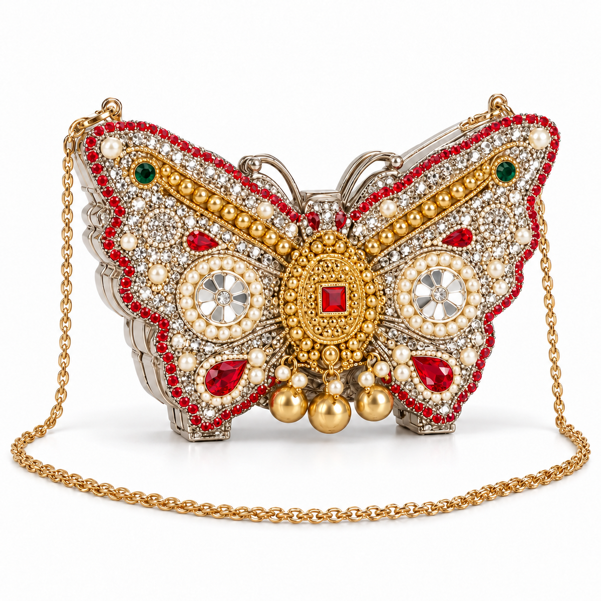 Titli Rajlata miniature butterfly clutch on white background