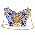 Titli Neelpari miniature butterfly clutch on white background