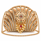 DEVIQ Moti Rajika shell clutch — white background product view
