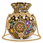 DEVIQ Nazar Rang pot clutch — white background