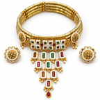 Rajtilak hasli necklace and matching earrings — full set