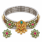 Mayur Veda hasli necklace and matching earrings — full set
