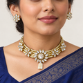 Chandrika hasli and earrings — model view