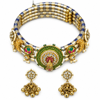 Morbagh hasli and earrings — white view