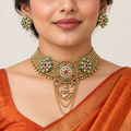 Rajmehfil hasli and earrings — model view